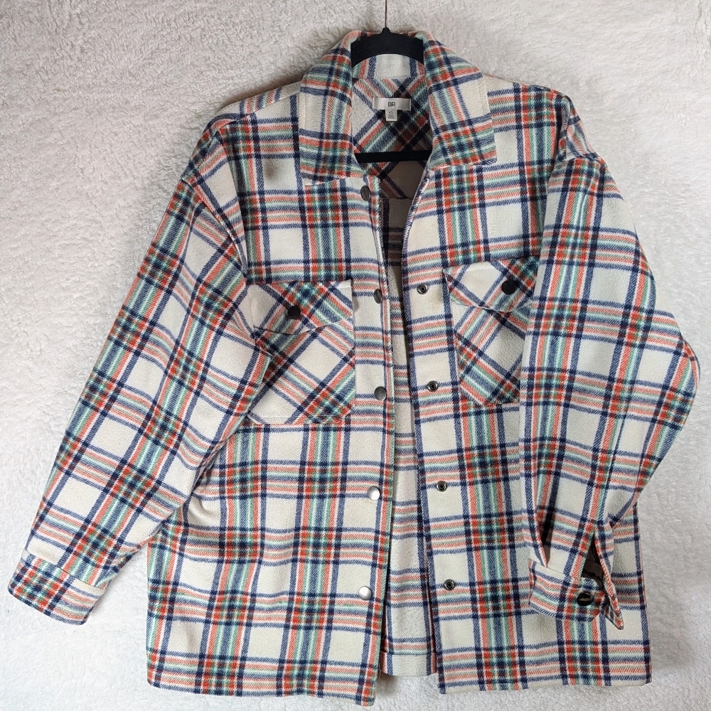 BP‎ Multicolor Plaid Shacket Oversize